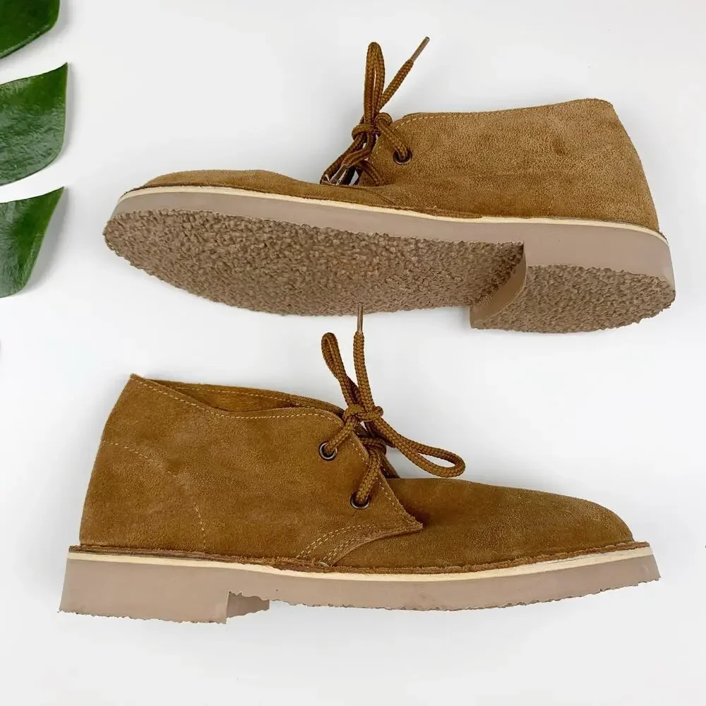 Roamers Desert Boots Tan Suede Leather M467 Size UK 4 US Men's 5